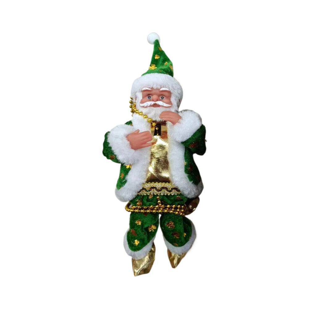 Christmas Decorations Santa Claus Doll with Light Music, Santa Claus Climbing Beads, Family Party Decorations Christmas