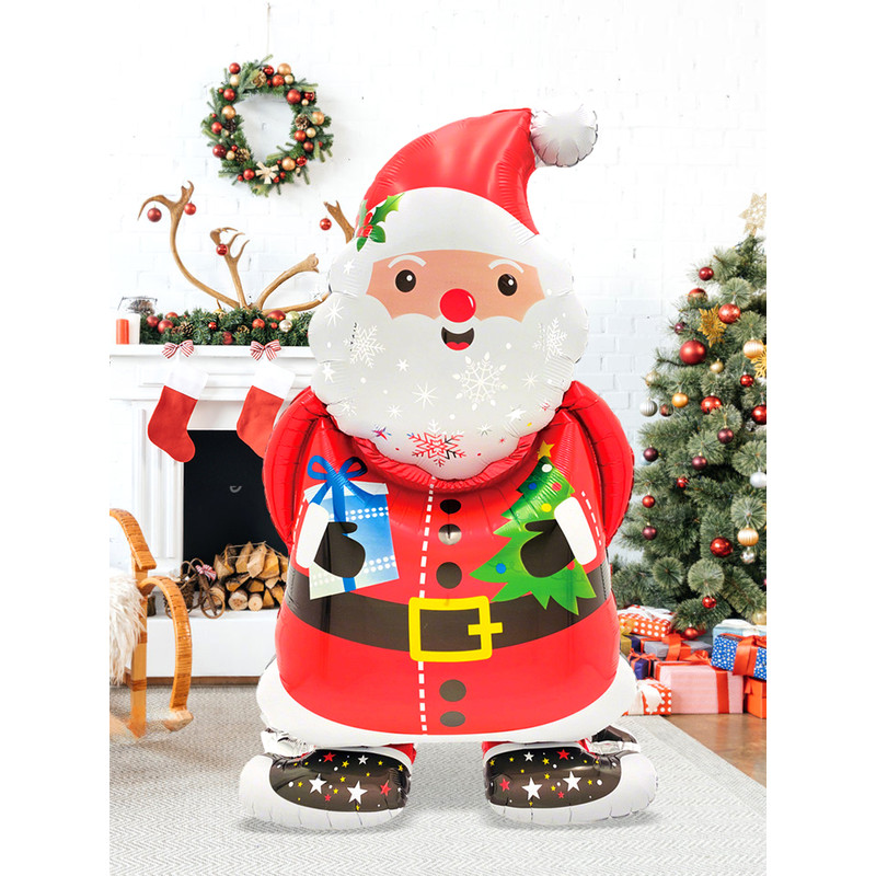 Christmas Party Decoration Santa Claus Aluminum Foil Balloon Holiday Party Santa Claus Theme New Ye 0