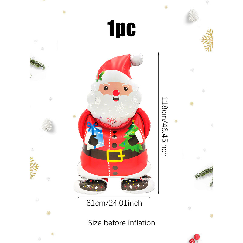 Christmas Party Decoration Santa Claus Aluminum Foil Balloon Holiday Party Santa Claus Theme New Ye 5