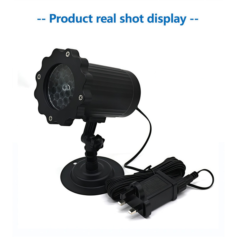 Outdoor Snowflake LED Lamp with Remote Control, Garden Lawn Christmas Decoration, Holiday Projection Pattern Light