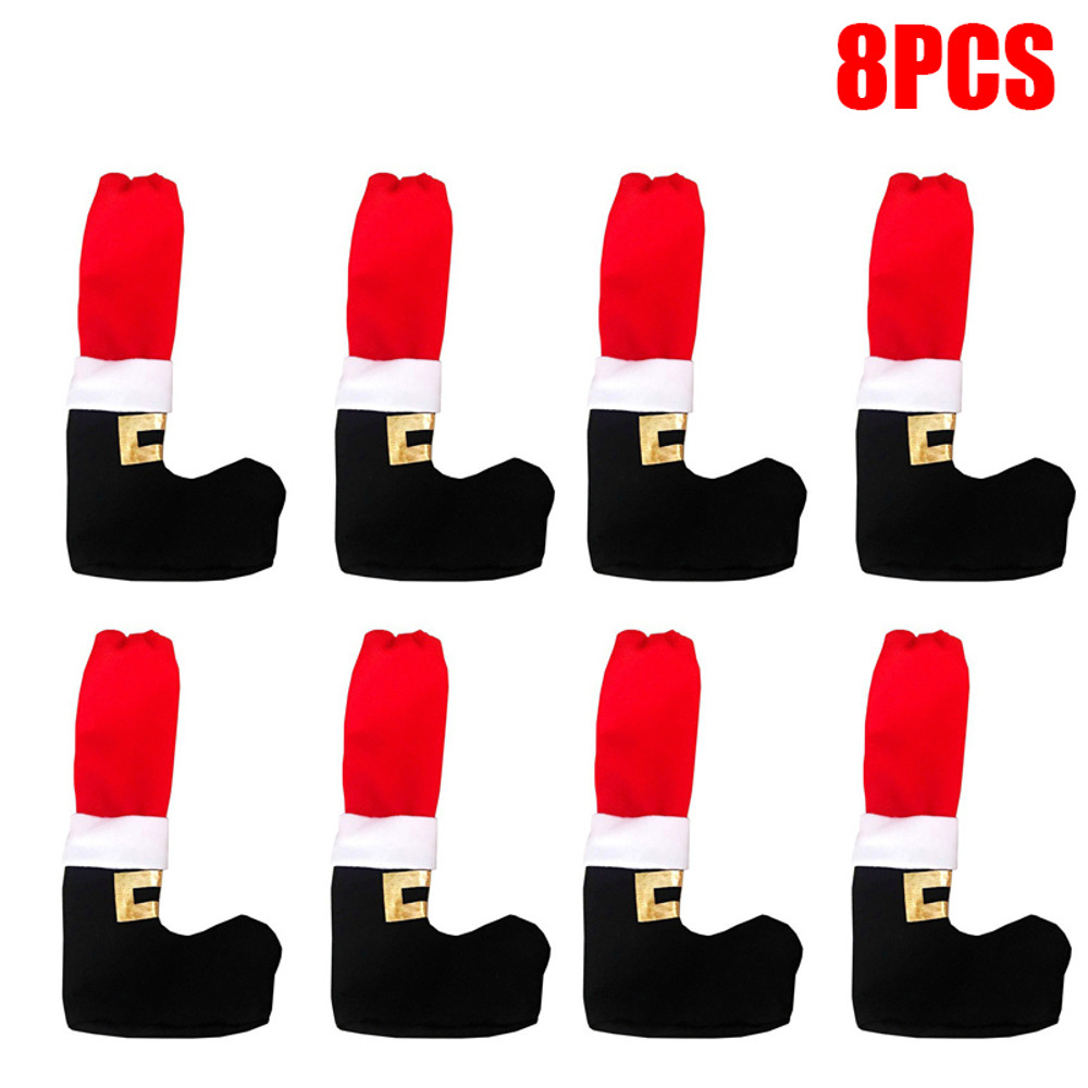 Christmas Decorations Dining Chair Cover Table Feet Protector Christmas Table Foot Socks Home Party 9