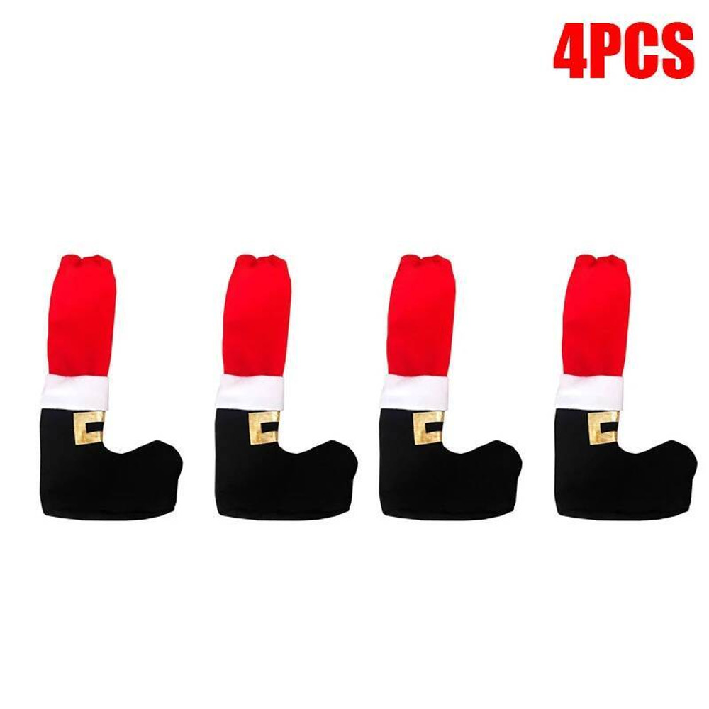 Christmas Decorations Dining Chair Cover Table Feet Protector Christmas Table Foot Socks Home Party 8