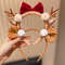 Cute Girls Christmas Antler Hairband Holiday Party Bow Headband Ideal Festive Gift Accessory For Ki 1