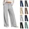 Solid Drawstring Straight Leg Sweatpants Casual High Waist Loose Pants Womens Clothing 9