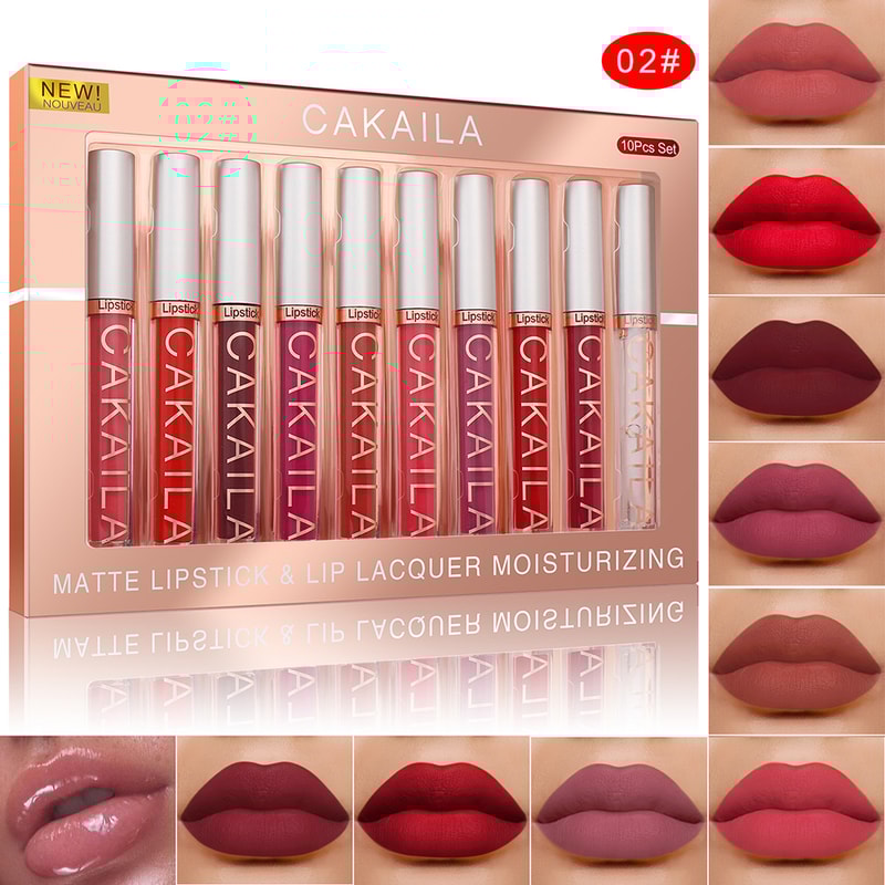 Waterproof Nude Lip Gloss Matte Velvet Lipstick Longlasting Liquid Lipstick Women Moist Lip Tint 3