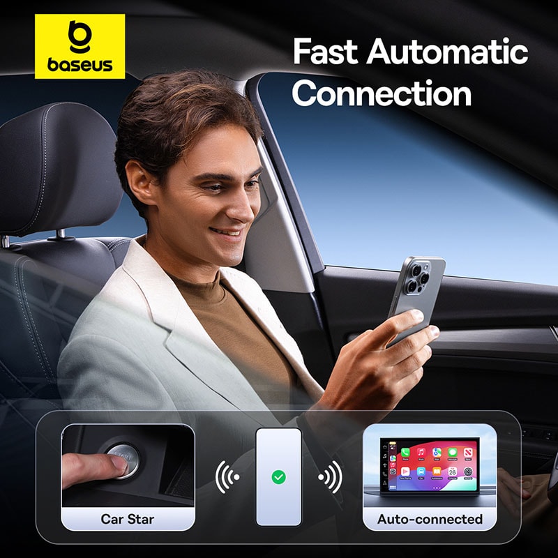 Wired To Wireless CarPlay Adapter For Auto Connect Smart CarPlay PlugPlay Bluetooth Car System 5