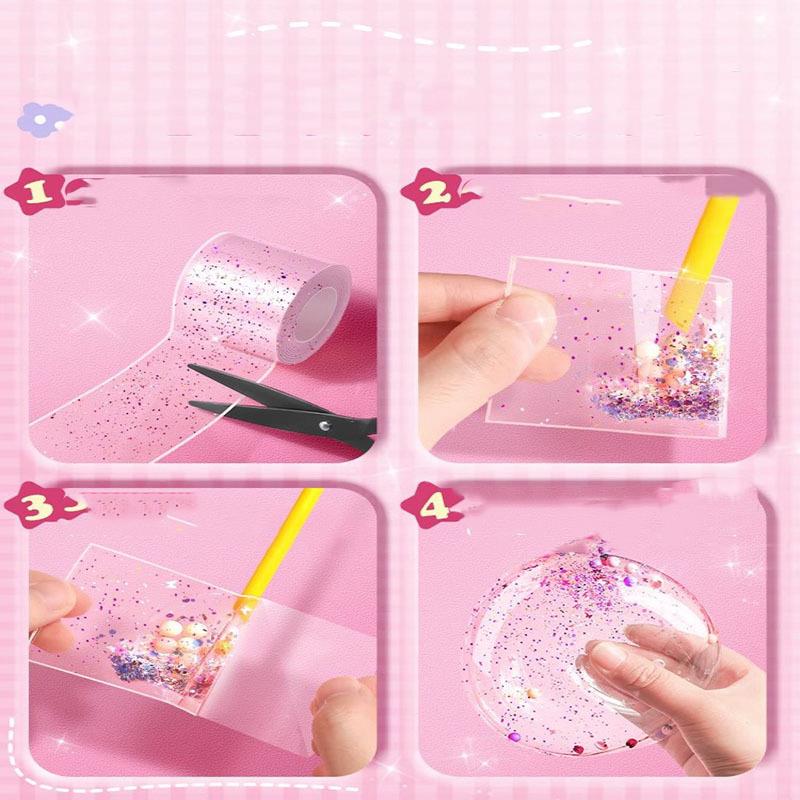 Double Sided Nano Glue Knead Music Tape Bubble Blowing Stickers Full Set Of Nano Tape Decompression 4