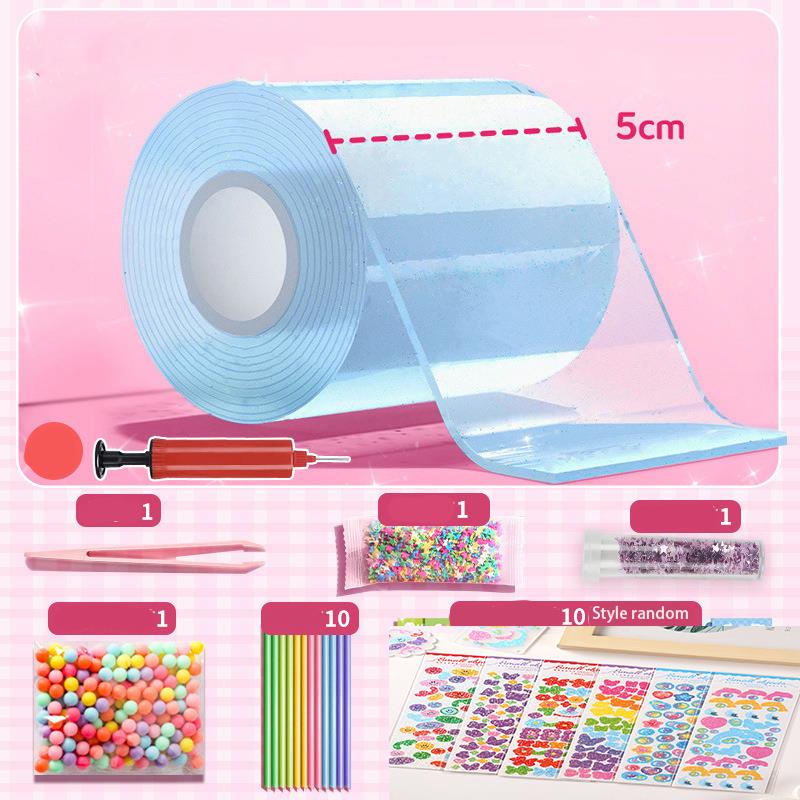 Double Sided Nano Glue Knead Music Tape Bubble Blowing Stickers Full Set Of Nano Tape Decompression 6