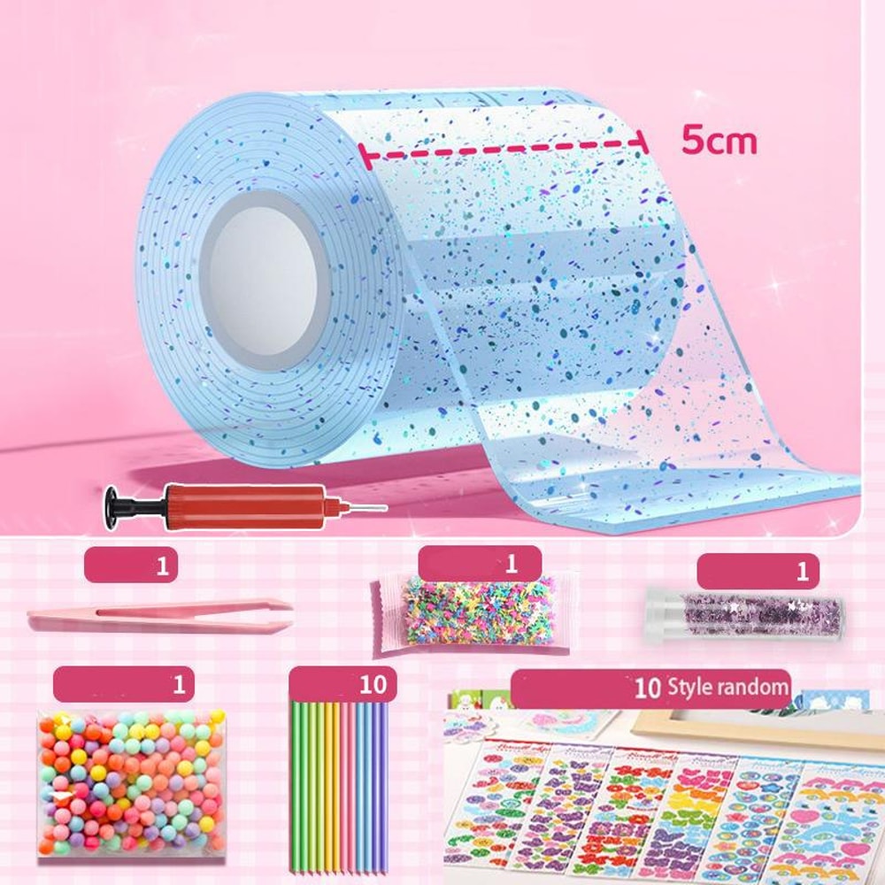 Double Sided Nano Glue Knead Music Tape Bubble Blowing Stickers Full Set Of Nano Tape Decompression 8
