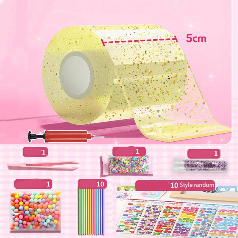 Double Sided Nano Glue Knead Music Tape Bubble Blowing Stickers Full Set Of Nano Tape Decompression 7