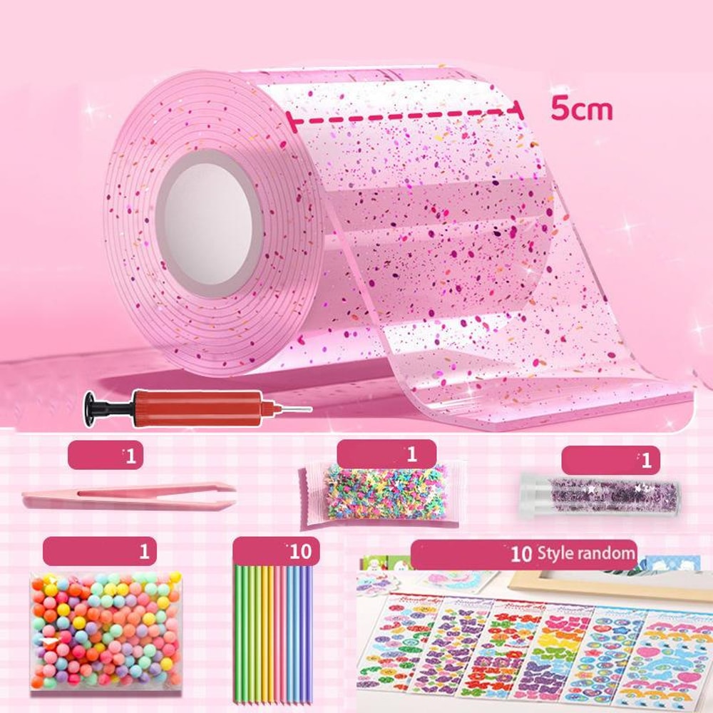Double Sided Nano Glue Knead Music Tape Bubble Blowing Stickers Full Set Of Nano Tape Decompression 9