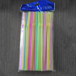 kunststof straws bendable multicolor fluorescent drinking straws for party wedding beverage decor