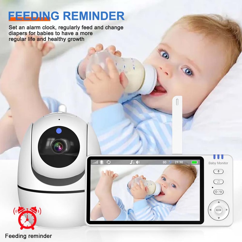 Baby Monitor Video Camera PTZ Zoom Babyphone Cam Surveillance Cameras Temperature Sensor Lullaby Se 2