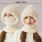 Winter Warm Knitted Hat Fashion Windproof Scarf Mask Onepiece Hat With Fluff Thickening For Women 4