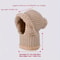 Winter Warm Knitted Hat Fashion Windproof Scarf Mask Onepiece Hat With Fluff Thickening For Women 11
