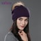 Real Fur Pom Pom Beanies For Women Wool Knitted Thick Warm Winter Lined Fashion Ski Caps Lady Hat 7