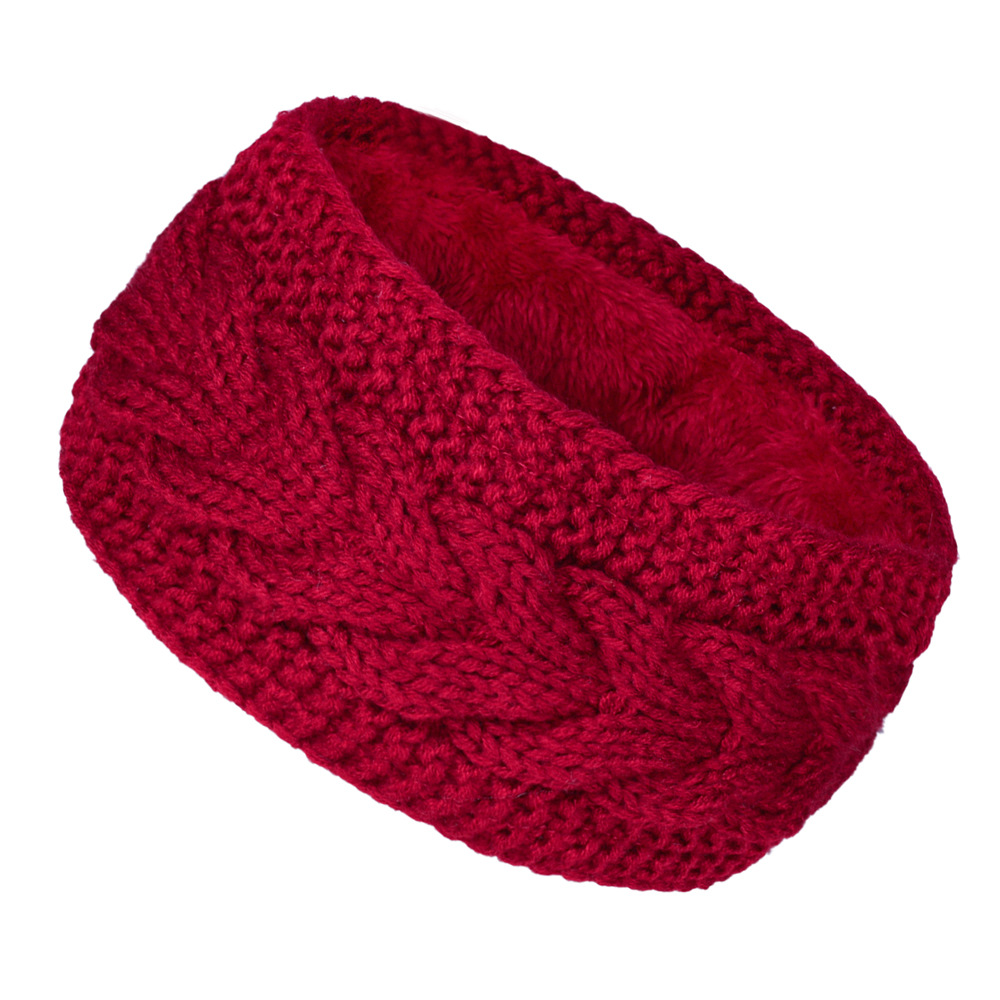 Keepwarm Winter Knitted Headband Velvet Inner Layer Windproof 2