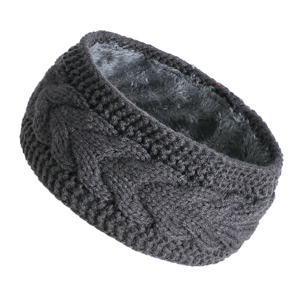 Keepwarm Winter Knitted Headband Velvet Inner Layer Windproof 5