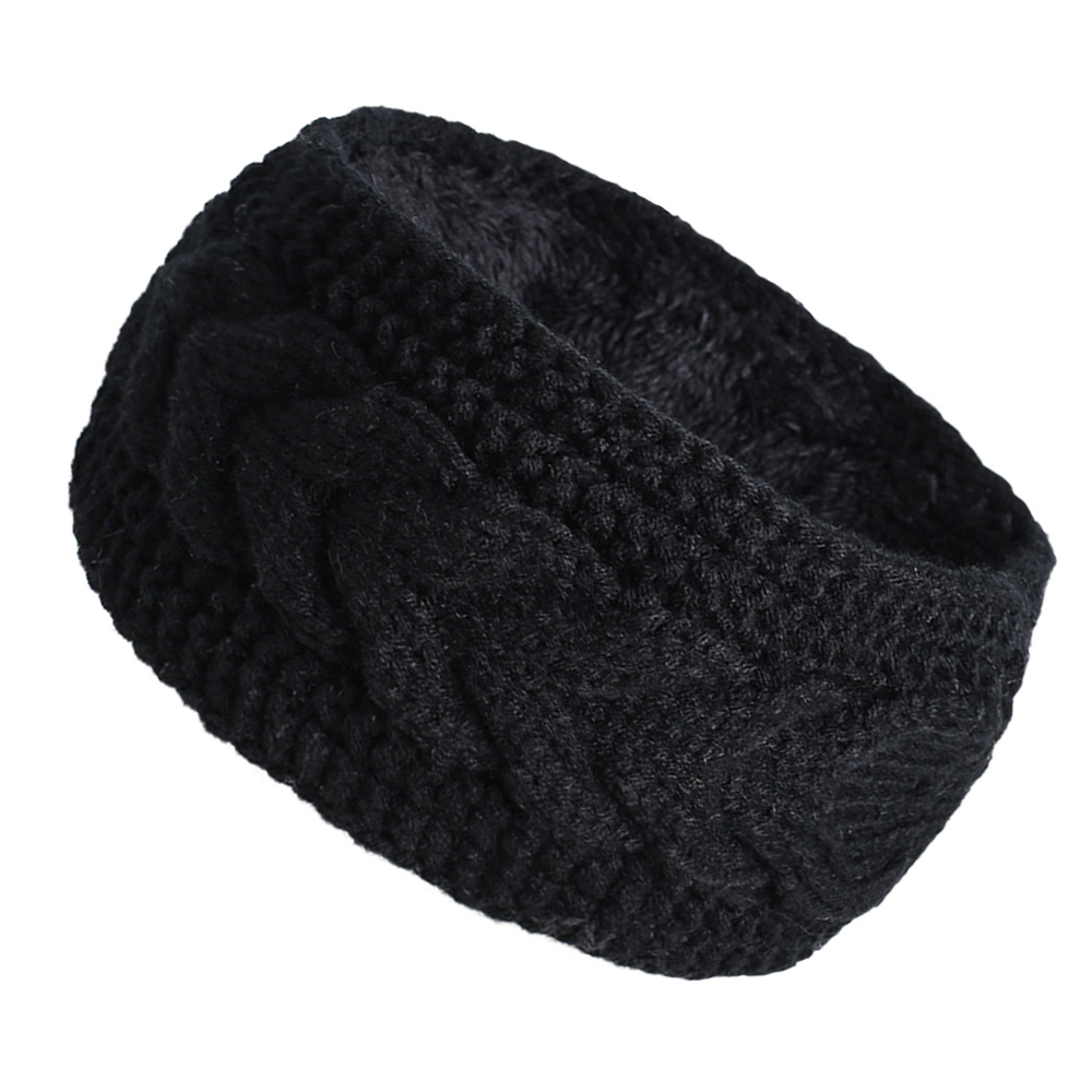 Keepwarm Winter Knitted Headband Velvet Inner Layer Windproof 10