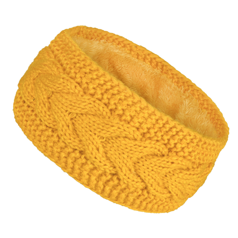 Keepwarm Winter Knitted Headband Velvet Inner Layer Windproof 7