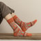 Man Women Socks Retro Style Flower Pattern Thick Warm Winter Socks 2