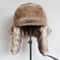 Winter Bomber Hats Men Warm Russian Ushanka Hat PU Leather Fur Trapper Cap Ear Flap For Women 5