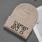 Fashionable Unisex Embroidered Knitted Hat with Letters NY Warm Woolen Winter Hat All-Matching Style