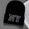 Fashionable Unisex Embroidered Knitted Hat with Letters NY Warm Woolen Winter Hat All-Matching Style