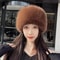 Fluffy Fur Winter Hat Womens Ski Cap Thick Warm Windproof Faux Fur Russian Fishermans Mink Snow Hat 1