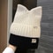 Sweet Cat Ears Beanies For Women Winter Warm Ear Protection Autumn Pullover Knitted Hats Versatile 3