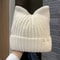 Sweet Cat Ears Beanies For Women Winter Warm Ear Protection Autumn Pullover Knitted Hats Versatile 7