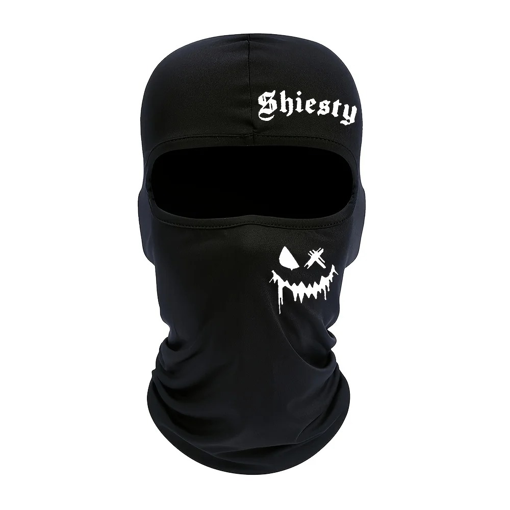 Unisex Summer Cool Neck Cover Smiling Face Print Balaclava Face Mask Motorcycle Skiing Scarf 3