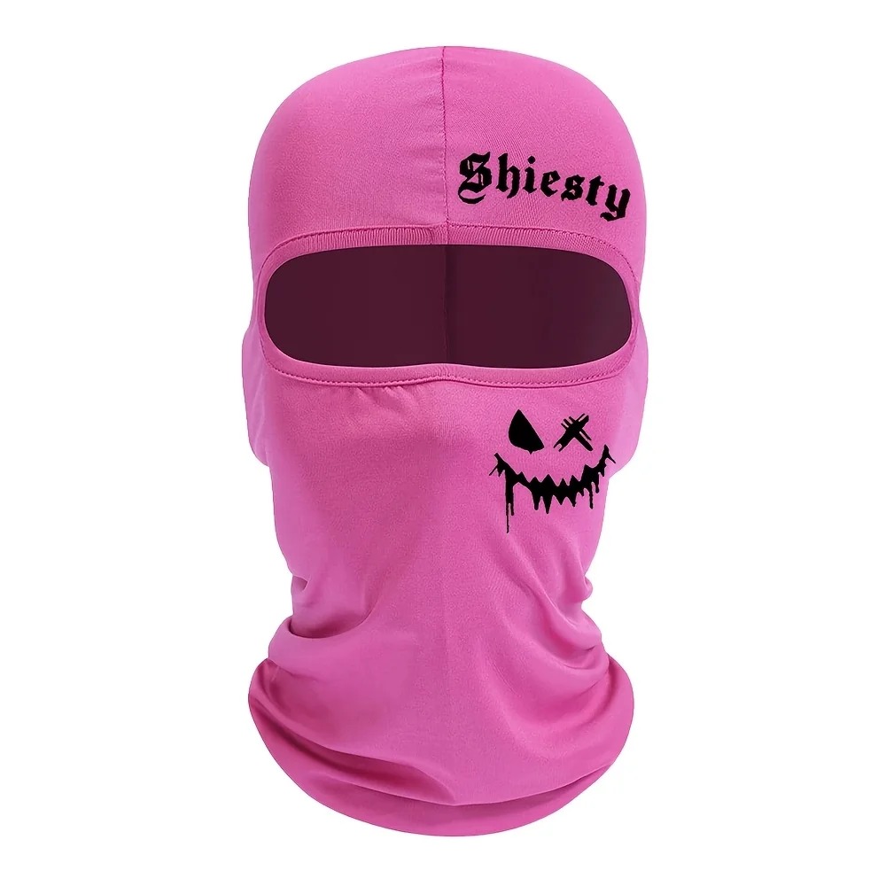 Unisex Summer Cool Neck Cover Smiling Face Print Balaclava Face Mask Motorcycle Skiing Scarf 4