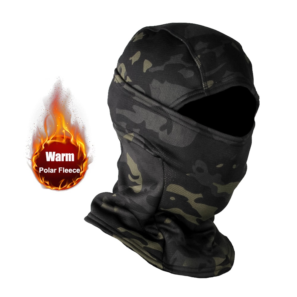 Polar Fleece Camouflage Full Face Mask Winter Balaclava Ski Motorcycle Cycling Helmet Inner Cap Kee 11