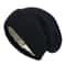 Womens Pure Wool Winter Hat Satin Lined Knitted Beanies Soft Warm Ski Cap Elastic Slouchy Sleep Cov 11