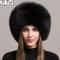 Fashion Winter Warm Hat Natural Fox Fur Hat With Earmuffs Thick Fur Cap For Women 0