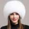 Fashion Winter Warm Hat Natural Fox Fur Hat With Earmuffs Thick Fur Cap For Women 2