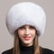 Fashion Winter Warm Hat Natural Fox Fur Hat With Earmuffs Thick Fur Cap For Women 5