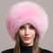 Fashion Winter Warm Hat Natural Fox Fur Hat With Earmuffs Thick Fur Cap For Women 7