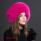Fashion Winter Warm Hat Natural Fox Fur Hat With Earmuffs Thick Fur Cap For Women 9
