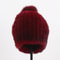 Winter Women Genuine Mink Fur Hat Hand Knitted Warm Cap With Real Mink Fur And Fox Fur Pompoms 5
