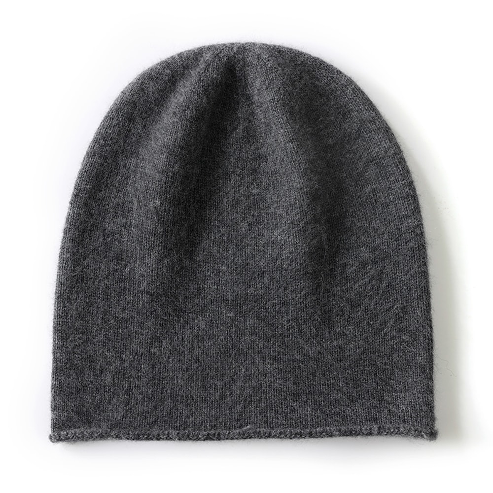 Outdoor Winter Cashmere Knitted Beanie Hat Solid Color Unisex Warm Hedging Cap For Men And Women 7
