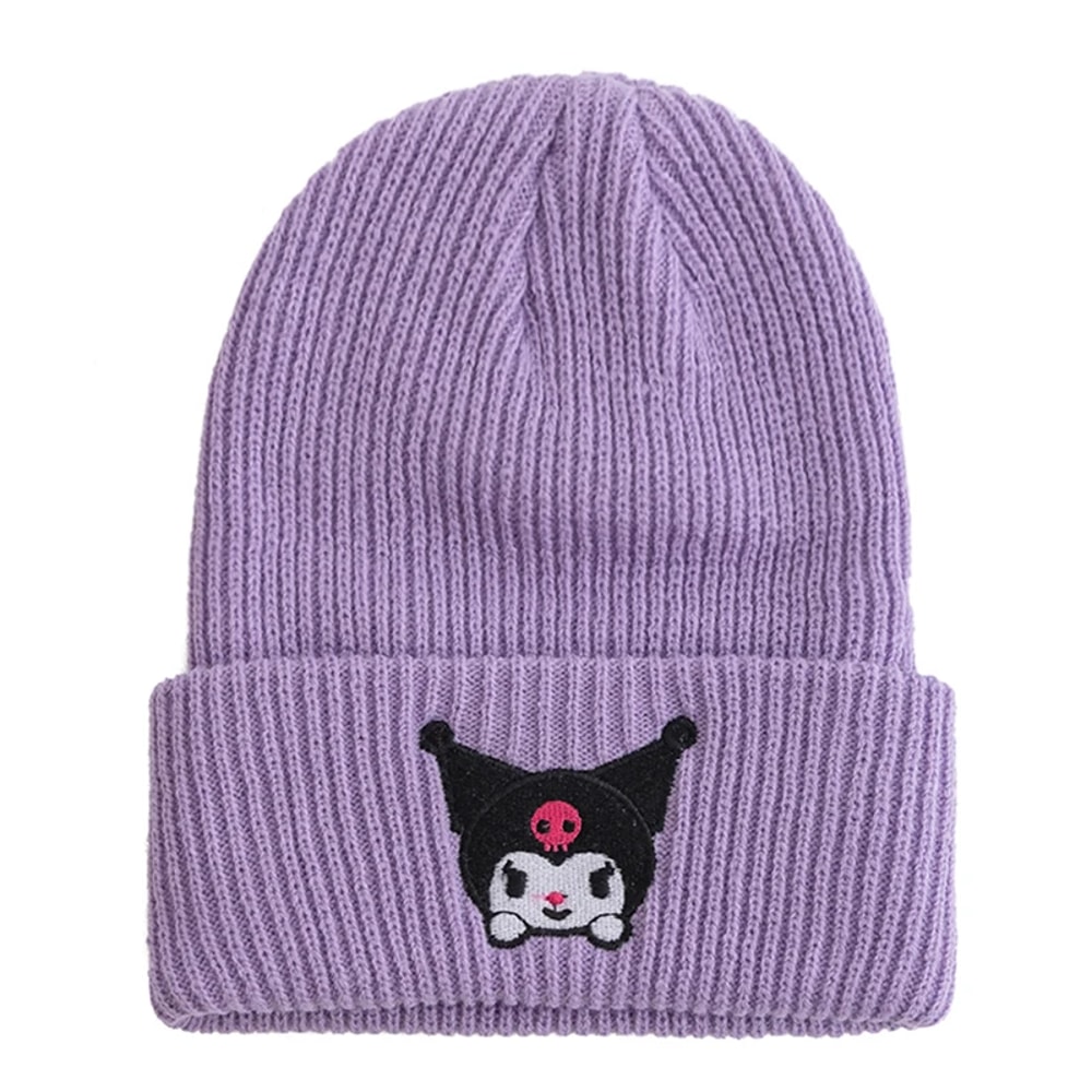 Women Winter Knitted Cap Hot Sale Saniro Hello Kitty Beanie Hat Cute Cartoon Melody 2