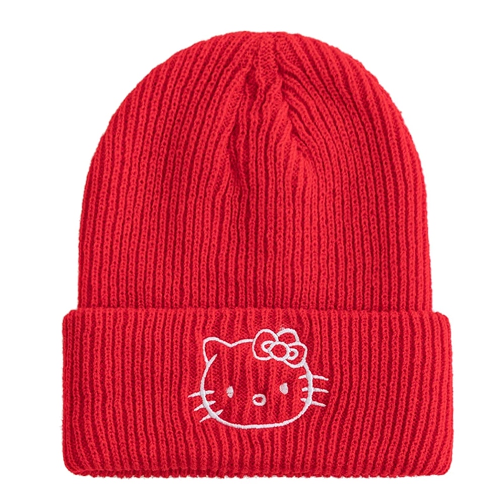 Women Winter Knitted Cap Hot Sale Saniro Hello Kitty Beanie Hat Cute Cartoon Melody 11
