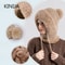 Women Winter Balaclava Hat Velvet Knitted Woolen Ear Protection Fluffy Mask Neck Integrated Warmth 1