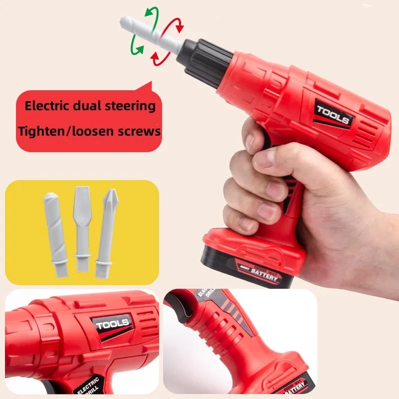 Electric Drill Screwdriver Play House Toy Children Toy Tool Kits Engineer Simulated Repair Tool Set 3