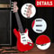 Kids Electric Guitar Toy With Strings LED Lights Rechargeable Musical Instrument Birthday Party Gif 2