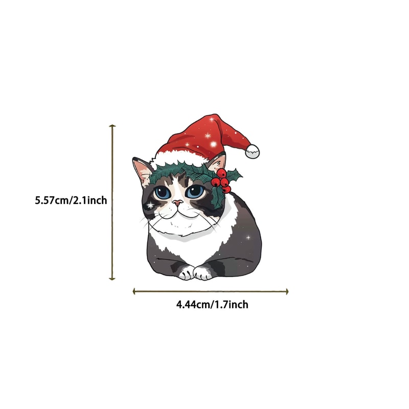 Aesthetic Christmas Cat Stickers Pack For Scrapbook Toy Diary Kids Laptop Graffiti Decoration 2
