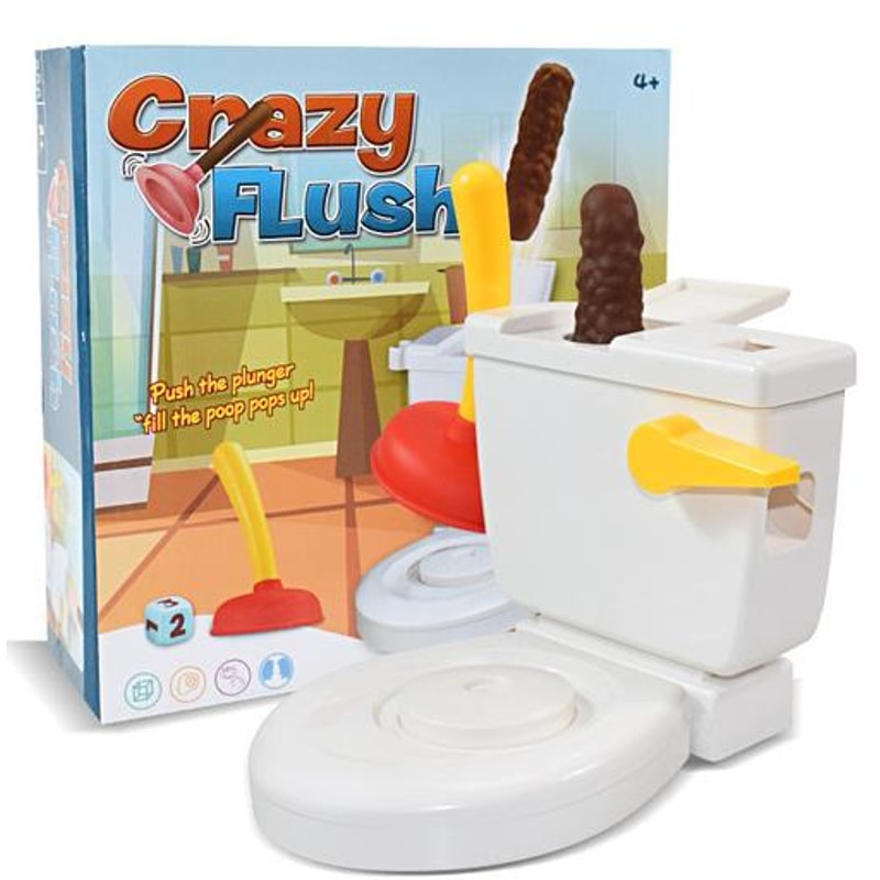 Flushing Toilet Party Game Funny Toilet Trick Toy Decompression Board Game For Kids Family Birthday 5
