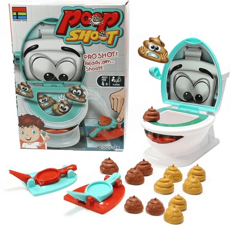 Flushing Toilet Party Game Funny Toilet Trick Toy Decompression Board Game For Kids Family Birthday 4